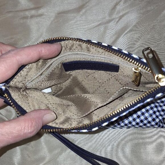 Talbots Blue & White Check Wristlet - Picture 2 of 3